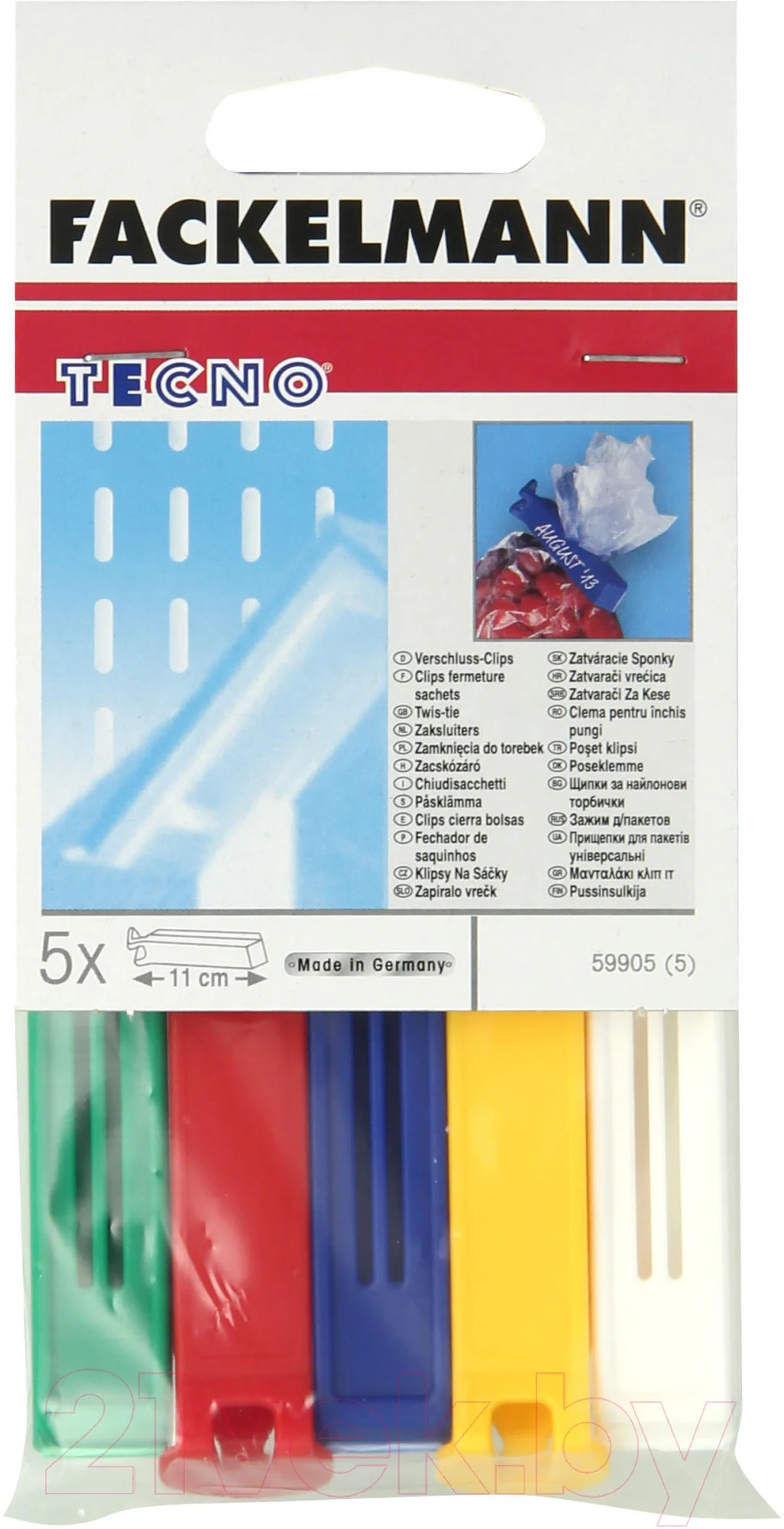 Набор зажимов для пакетов Fackelmann Tecno 59905 / 5306 (5шт)