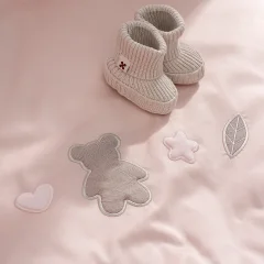 Комплект постельный для малышей Perina Teddy Sateen Collection / ТДСК2-01.7/40 (розовый) — фото 4