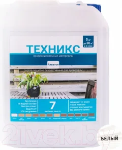 Пропитка для дерева Техникс Акватон (5кг, белый) — фото 5