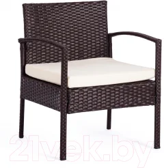 Комплект садовой мебели Tetchair Лаундж (коричневый/бежевый) — фото 4