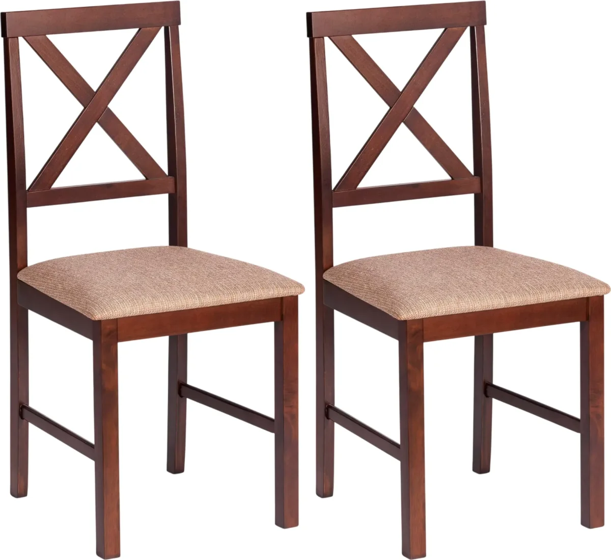 Набор стульев Tetchair Хадсон (дерево гевея/мдф, темный орех, 2 шт)