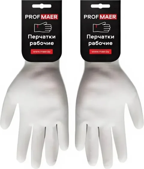 Перчатки защитные Profmaer TR-540 / B8902869 (р.7, белый)
