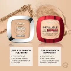 Пудра компактная L'Oreal Paris True Match тон 4N (9г) — фото 9