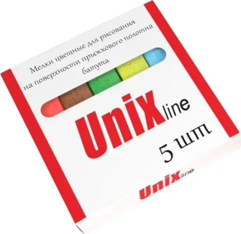 Набор мела канцелярского UNIX Line Для рисования на батуте / TRUMEL5 (5шт)