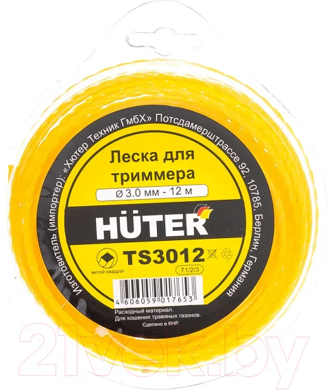 Леска для триммера Huter Витой квадрат TS3012 (71/2/3)
