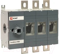 Блок-разъединитель EKF TwinBlock PROxima / tb-s-400-3p (без рукоятки) — фото 1