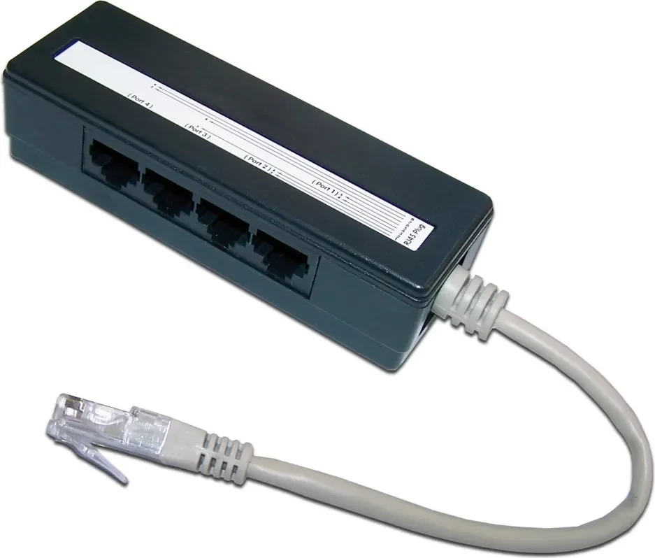 Сплиттер Lanmaster TWT-4U1 (черный)