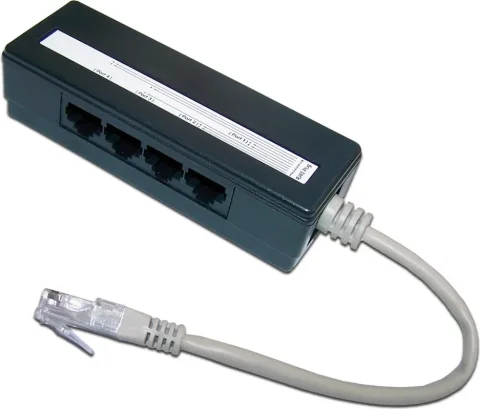 Сплиттер Lanmaster TWT-4U1 (черный)