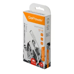 Кабель GoPower Type-C(m) GP10TT-100W / 00-00022802 (белый) — фото 4