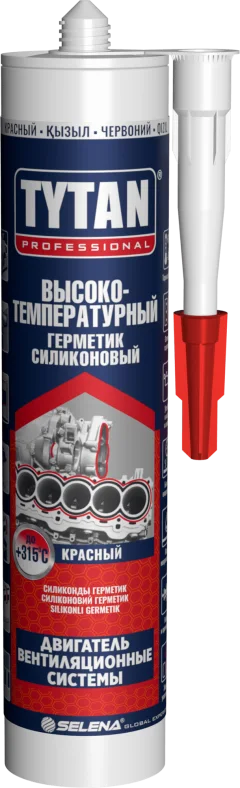 Герметик силиконовый Tytan Professional Высокотемпературный (280мл, красный) — фото 1