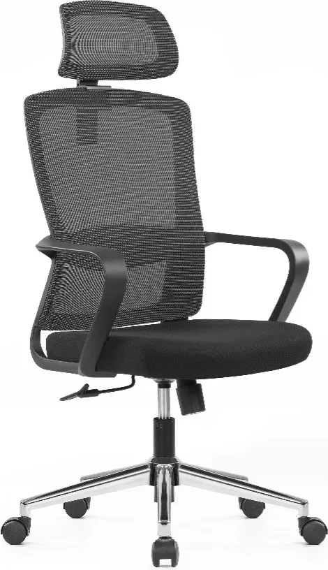 Кресло офисное SitZone U-060A (черный/хром)