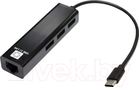 Сетевой адаптер 5bites UA3C-45-09BK (0.1м, черный)