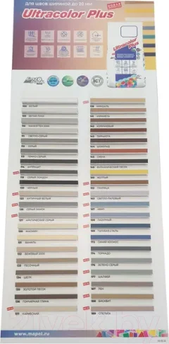 Фуга цементная Mapei Ultra Color Plus №123 (2кг, античный белый) — фото 10