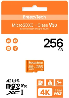 Карта памяти BreezyTech Ultra microSD 256GB Class 10/A2/V30 (без адаптера) — фото 1