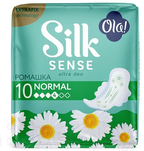 Прокладки гигиенические Ola! Ultra Normal Silk Sense Ромашка Ультратонкие ароматические (10шт)