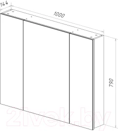 Шкаф с зеркалом для ванной LEMARK Universal 100 / LM100ZS-U (белый глянец) — фото 5