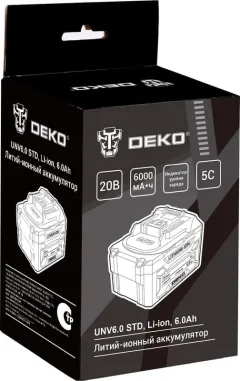 Аккумулятор для электроинструмента Deko UNV6.0 STD / 085-1086 — фото 5