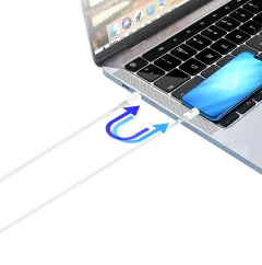 Зарядный кабель Defender USB Type-C-Type-C (2м, белый) — фото 4