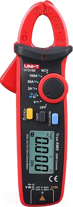 Клещи токоизмерительные UNI-T UT-210E / 13-0009 — фото 1