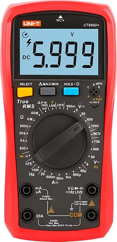 Мультиметр цифровой UNI-T UT890D+ / 13-0071