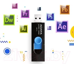 USB flash накопитель A-data UV320 128GB (AUV320-128G-RBKBL) — фото 2