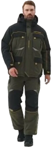Костюм для охоты и рыбалки Huntsman Канада V2 -35°C Исландия (р.44-46/170-176, хаки/черный) — фото 1