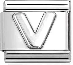 Звено для браслета NominatioN Буква V 330113/22 (серебристый) — фото 1