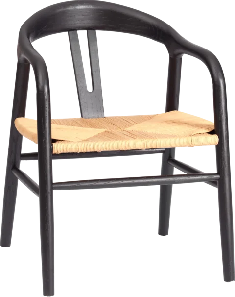 Стул Tetchair Vali дерево вяз/бечевка (черный)