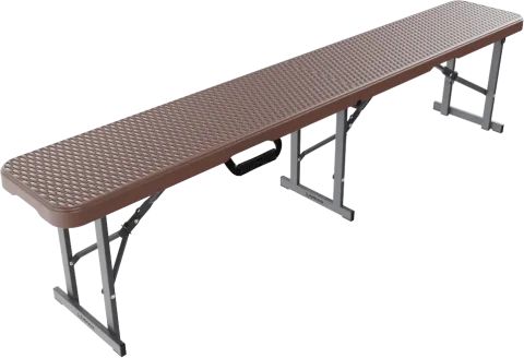 Скамья складная SAMMAN Van R 183x30x43 (ротанг, коричневый)