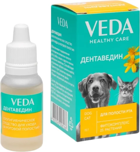 Средство для ухода за полостью рта животных Veda Дентаведин гигиенический (15г)