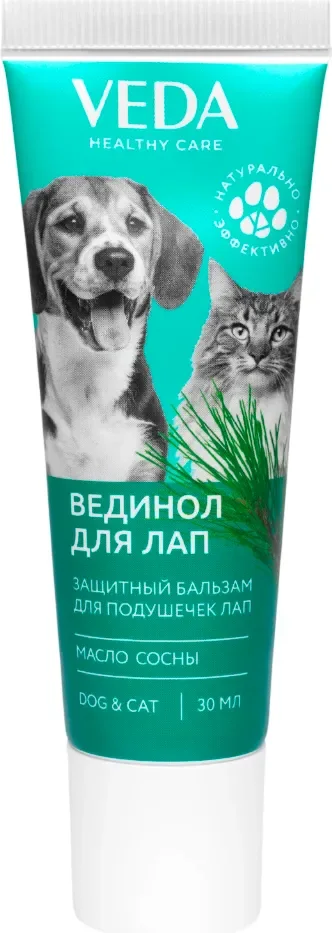 Средство для ухода за лапами животных Veda Вединол с маслом сосны (30мл)