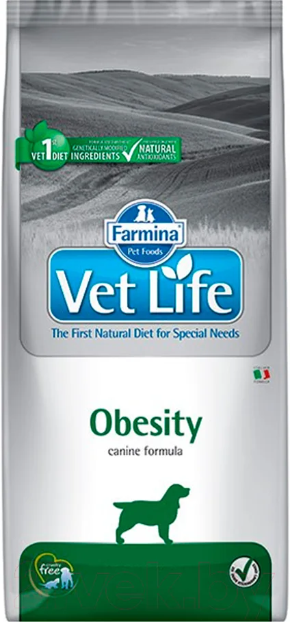 Сухой ветеринарный корм для собак Farmina Vet Life Obesity (2кг)