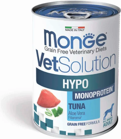Влажный ветеринарный корм для собак Monge VetSolution Dog Hypo с тунцом (400г)