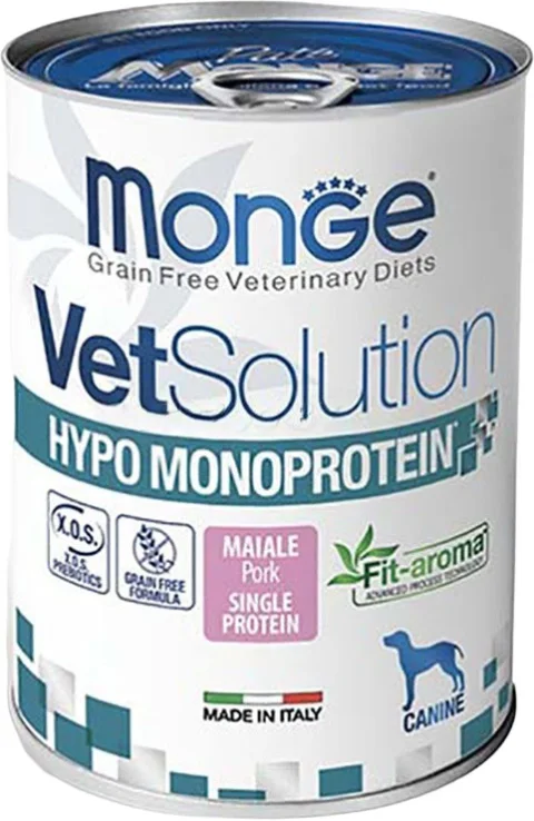 Влажный ветеринарный корм для собак Monge VetSolution Dog Hypo со свининой (400г)
