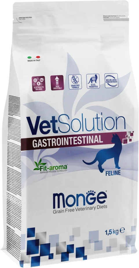 Сухой ветеринарный корм для кошек Monge Vet Solution Gastrointestinal при заболеваниях ЖКТ (1.5кг)