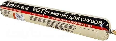 Герметик акриловый VGT Для срубов (900г, орегон)