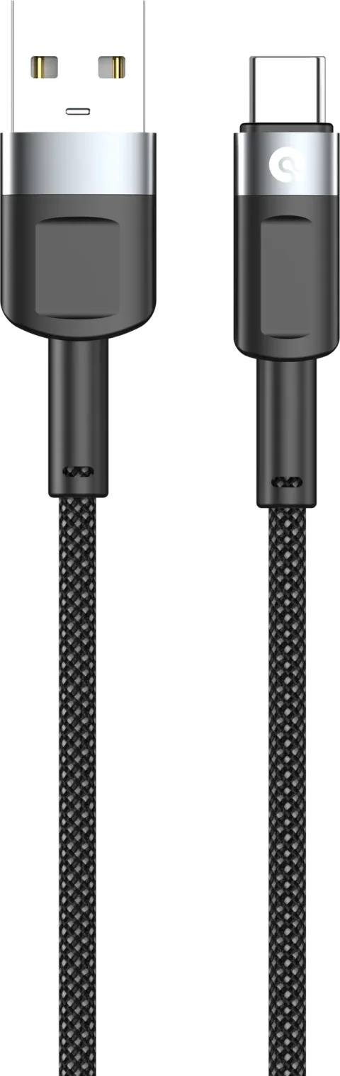 Зарядный кабель Atomic Viper USB-A-USB-C 3A / 30.409 (1.5м, черный)