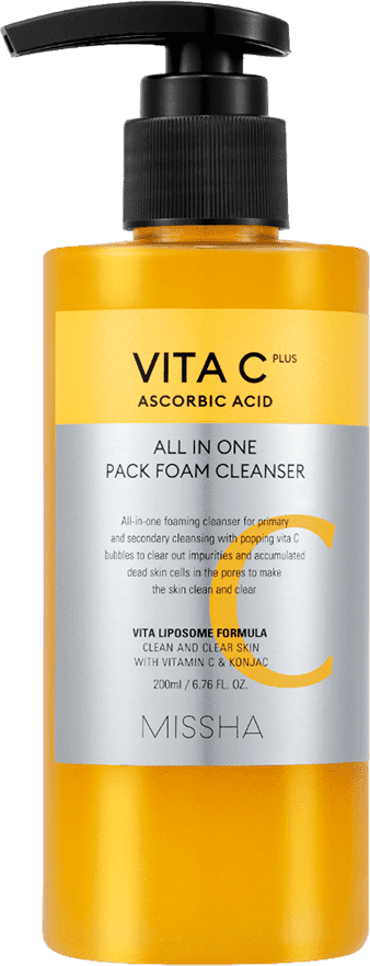 Пенка для умывания Missha Vita C Plus All In One Pack (200мл)