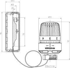 Головка термостатическая Varmega VM11901 (белый) — фото 2