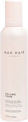 Пенка для укладки волос Nak Volume Foam Для прикорневого объема Средней фиксации (250г)