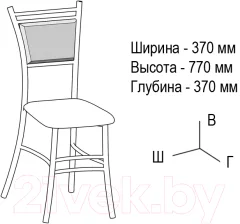 Стул ВВР Мажор (экокожа шоколад крокодил) — фото 3