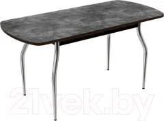 Обеденный стол ВВР ЛДСП раздвижной (камень темный/подстолье изогнутое) — фото 3
