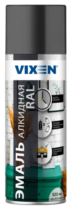 Эмаль Vixen Алкидная VX17024 (520мл, графитовый серый RAL 7024) — фото 1