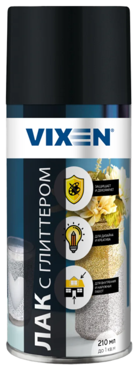 Лак Vixen С глиттером VX24014 (210мл, золото)