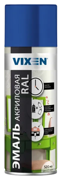 Эмаль Vixen Акриловая VX35005 (520мл, сигнальный синий RAL 5005) — фото 3