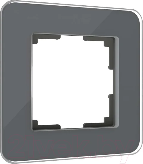 Рамка для выключателей и розеток Werkel W0012440 (графит/стекло)