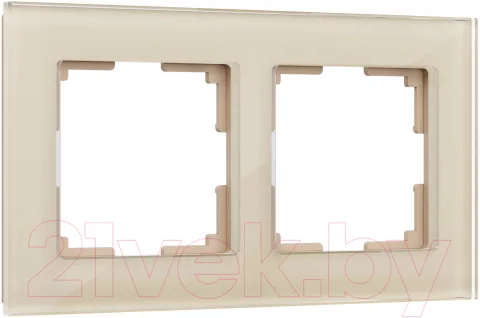 Рамка для выключателей и розеток Werkel W0021111 / a050796 (шампань/стекло)