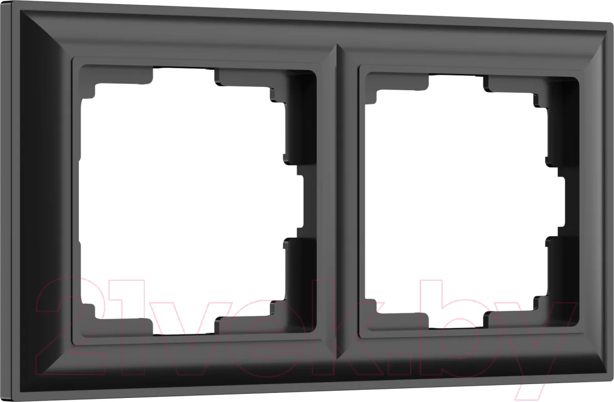 Рамка для выключателей и розеток Werkel W0022208 / a051029 (черный матовый)
