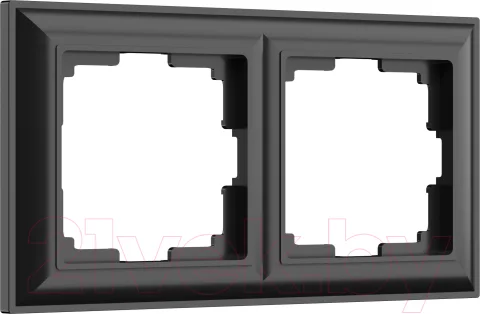 Рамка для выключателей и розеток Werkel W0022208 / a051029 (черный матовый)