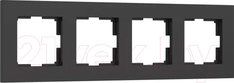 Рамка для выключателей и розеток Werkel W0042908 (черный матовый)